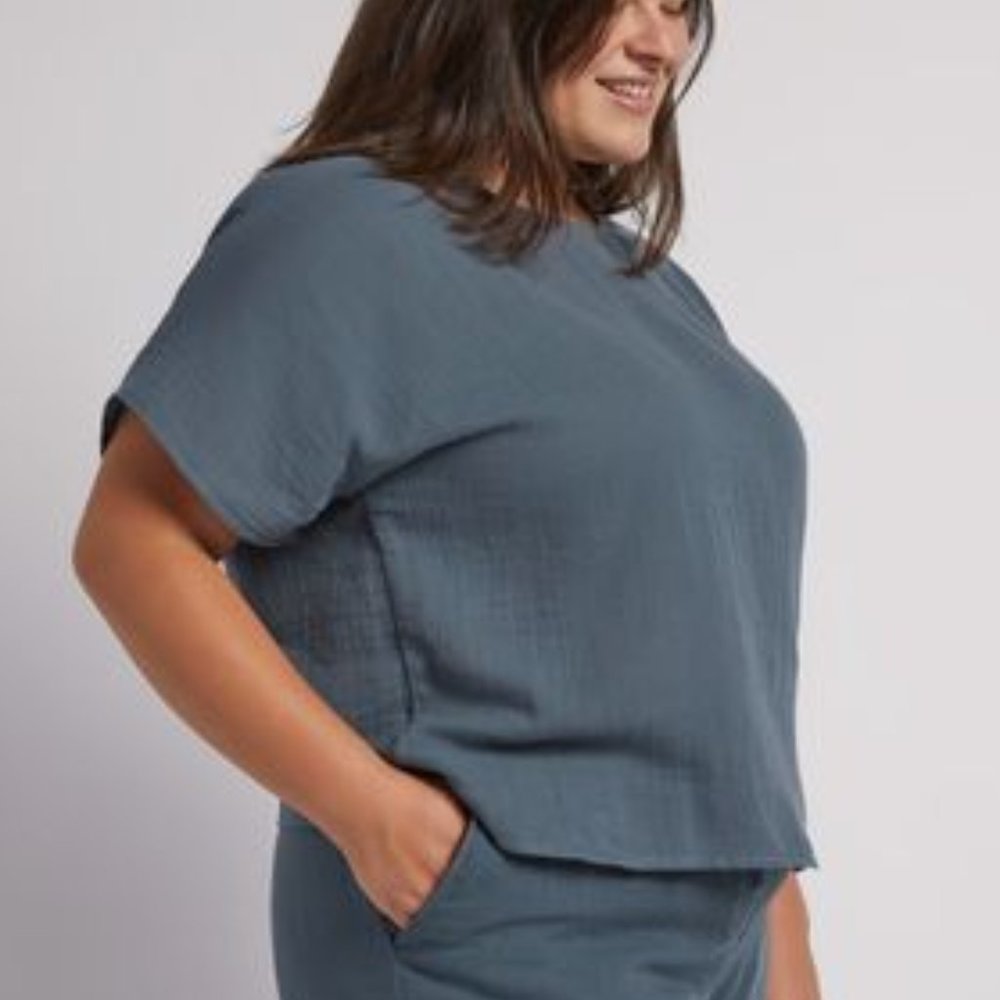 PARACHUTE women's organic cloud cotton top sleep Sz 2X  NEW